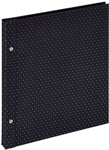 walther design Fotoalbum schwarz 30 x 33 cm Buchschraubenalbum, Sinfonia Flat Books SBL-151-B
