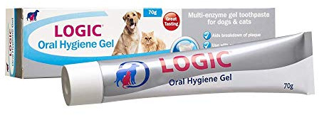 Logic Oral Hygeine Gel - For Cats & Dogs - Cleans Their Teeth By Attacking Bacteria & Plaque & Fights Bad Breath - Can Be Used Without Brushing - 70g Tube
