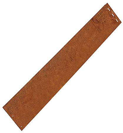 IRKA Rasenkante Cortenstahl Garten 18 cm x 100 cm x 1mm | Set 10 Stück | Cortenstahl stabile Mähkante | Flexible Beeteinfassung Rost Metall | Rasenkanten aus Cortenstahl