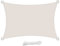 swift Sonnensegel Wasserdicht Rechteckig 2x4 Meter UV Schutz Polyester Wasserabweisend Rechteck 2x4m Sonnenschutz Balkon Garten und Terrasse, Cremeweiß (4x2)