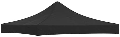 vidaXL Toit de Tente de Réception Toile de Toit de Chapiteau Remplacement de Toit de Tente Escamotable Pavillon de Jardin 3x3 m Noir 270 g/m²