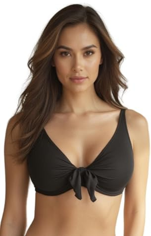 VIVISENCE Women's 3202 Bikini Top (Pack of 1), blackone