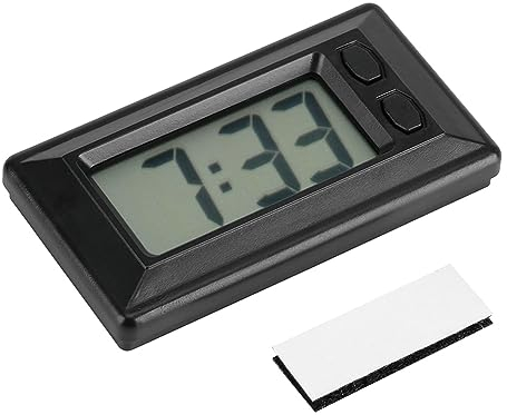 Tiiyee Reloj Digital PequeñO Coche, Cocina De Mesa Viaje Despertador Para Coche Salpicadero Mini Lcd ElectróNico Alarma Espejo PortáTil Adhesivo Lnteligente Como Regalo Creativo Dormitorio Oficina