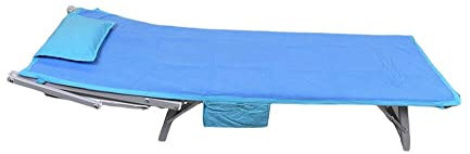 Betttuch aus Mikrofaser, einfarbig, mit Taschen und aufblasbarem Kissen, 100 % Polyester, Handtuchbezug für Kinderbett mit Haken (türkis)