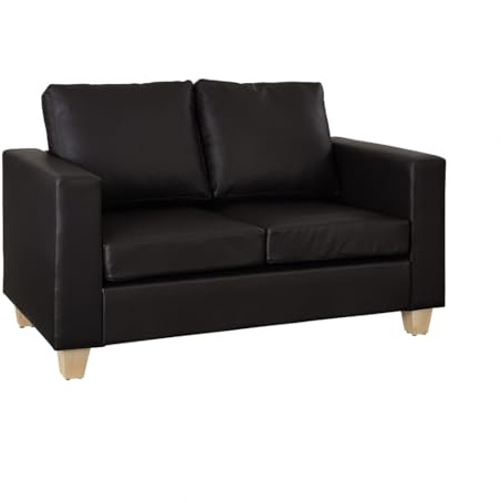 Home Detail Enderby 2 Seater Sofa, Brown Faux Leather