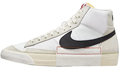 NIKE Blazer Mid Pro Club, Sneaker Hombre, Blanco Negro Luz Hueso, 37.5 EU