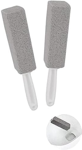 Bimsstein Reinigungsstein mit Griff, Bimsstein Toilettenreiniger 2er Set, Reinigungsstein für Fußpflege, Toilette, Küche, Dusche, Bad, Pool, Waschbecken