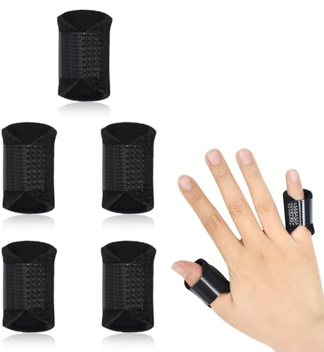 DEARBAG 5 Piezas Férulas de Pulgar, Ajustable Férula de Dedo para Dedo en Gatillo, Dedo Roto, Artritis, Soporte de Protección de Dedo para Pulgar, Dedo índice, Dedo Medio, Dedo Anular, Dedo Meñique