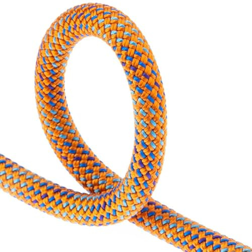 FIXE - Cuerda Escalada RIGLOS - Dinámica - Escalada en Pared – 8,4 mm de Diámetro – Poliamida – Doble y Gemela – Vías Largas y Rápel - 60 m – Color Naranja