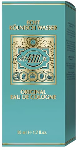4711 Original Eau de Cologne 50ml Splash - Classic Unisex Fragrance with Refreshing Citrus, Bergamot, Lavender & Neroli - Timeless Cologne in Iconic Molanus Bottle