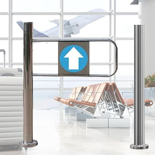 Puerta batiente automática, puerta de acceso único de acero inoxidable para entrada de tienda, puerta de seguridad de supermercado, portal de entrada duradero y fácil de instalar