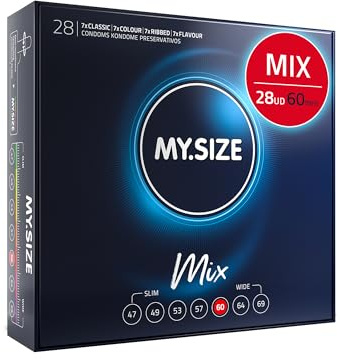 My.Size Mix Condoms Size 5, 60 mm, XL, Bulk Pack, Contains 28 Pieces