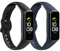 MoKo 2 Stück Armband Kompatibel mit Samsung Galaxy Fit 2, Weiches TPE Ersatzarmband Uhrenarmband Sportarmband für Damen Herren, Schwarz/Dunkelblau