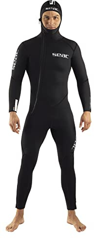Seac Club Man, muta in neoprene da 5 mm con cappuccio integrato, protezioni in Powertex nelle spalle, ginocchiere e fondoschiena