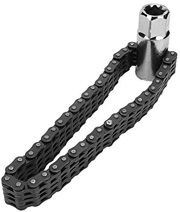 VOBOR Ketten Ölfilterschlüssel,14cm Schwere Ölfilter Werkzeug für Ölfilter aus Blech