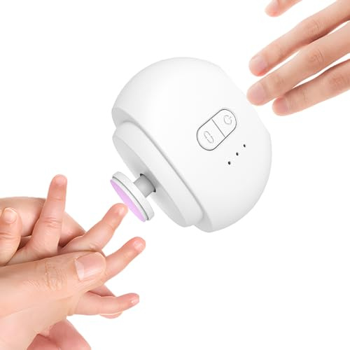 Coupe-ongles électrique automatique, coupe-ongles 2 en 1 avec rangement de puces à ongles, 9 têtes de meulage, magnétique, léger, rechargeable par USB, coupe-ongles de sécurité pour adultes et bébés