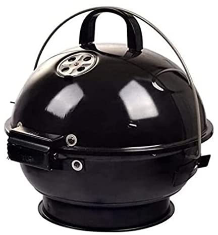 Camping Grill Träkol Bärbar Rund Kolgrill Med Pläterade Stålgaller I Rostfritt Stål, Fällbar Utomhusgrill Campinggrill Picknickgrill
