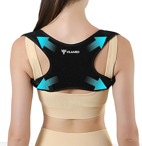 VILAMED Posture Corrector SIZE L Posture Corrector Women Men, Comfortable Upper Back Brace posture corrector, Adjustable Posture Straightener, Support for Better Posture