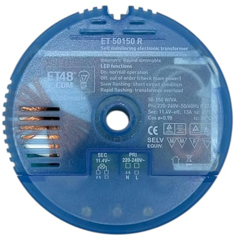 Elektronischer Niedervolt Trafo 50-150W 12V 230V Transformator ET50150R dimmbar für Leuchten