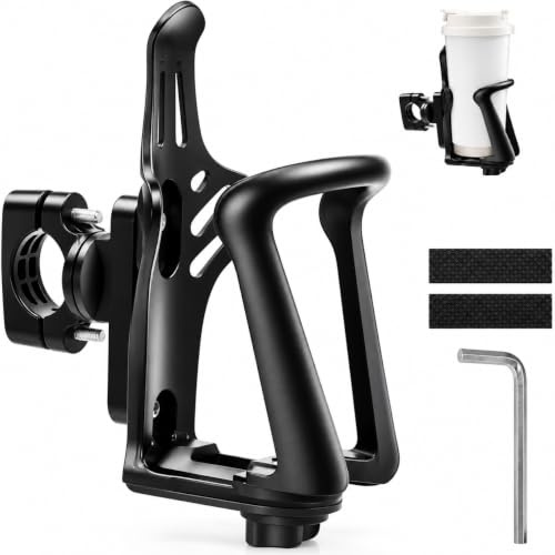 Bike Water Bottle Holder, Adjustable Bicycle Cup Holder Cycling Bottle Cage | Motorcycle Cup Holders Universal Bike Cup Holders Rack Fit 2.16-2.95 Diameter Bottle, Rotatable, with Screw Tool for Bicycle