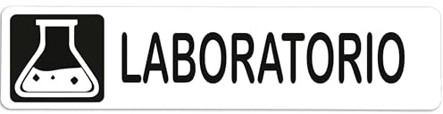 Becral - Adesivo in vinile da laboratorio | Adesivo porta in vinile | Segnale informativo | Cartello porta 200 x 50 mm (2)
