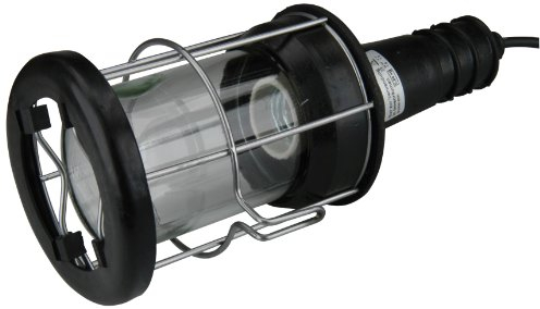 Unitec 40895 - Lampada portatile da cantiere, rivestimento in caucciù e griglia in metallo, H05-RN-F, 60 W