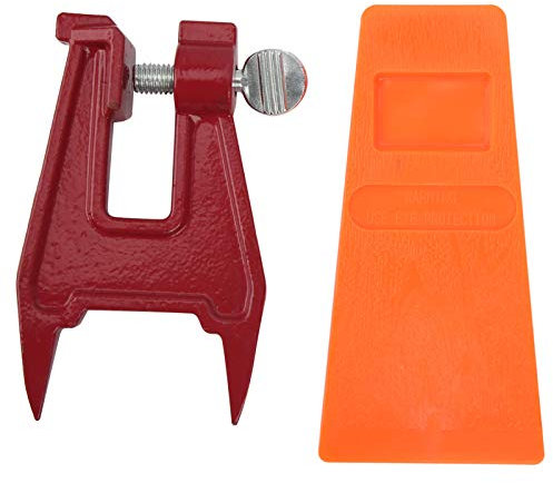 Cuneo di Abbattimento Cuneo da Taglio per Alberi da Taglio Arancione da 5 Pollici con Accessori per Staffa Piastra Guida