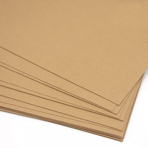 Craftelier - Pack 25 Cartulinas de Doble Cara | Material Ideal para Proyectos de Tarjetería, Scrapbooking y Manualidades | Gramaje 250 gsm | Tamaño A3 (29,7 cm x 42 cm) - Color Marrón Kraft
