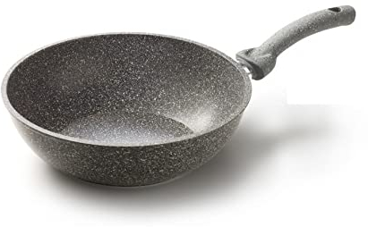 Padella Saltapasta Wok Antiaderente ad Induzione Cuore di Pietra 24 cm