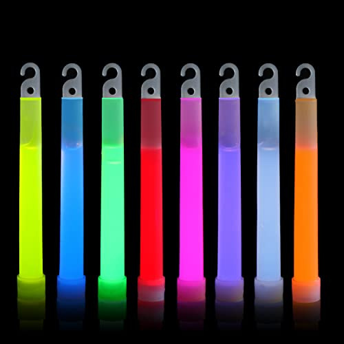 FINGOOO 32 Pcs Glow Sticks Party Packs, Ultra Bright Coloured Large Neon UV Accessories Glow in Dark Glowsticks For Adults(Mixed Colours)