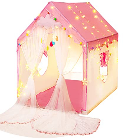 Ergocar Spielzelt für Kinder, Spielhaus Zelt für den Innen- und Außenbereich, Prinzessin Castle, Atmungsaktiv Mädchen & Junge Spielzelt, Weihnachten Geburtstagsgeschenke für Kinder