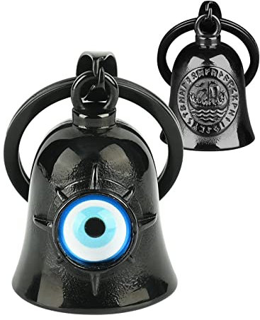 Cloche Gardien de Navire de Guerre pour Moto : Cadeau Gremlin Bell, Mauvais Œil Porte-Clés Accessoires, Cadeaux Viking Porte-Bonheur pour Homme et Femme