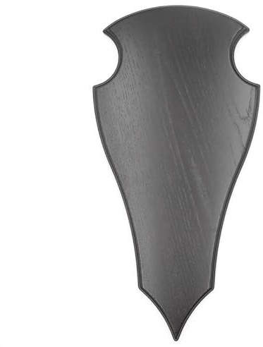 GTK - Geweihe & Trophäen KRUMHOLZ Hjort troféskylt spetsig ek mörk AF 49 x 24 cm hjortskylt