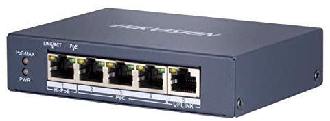 Hikvision Digital Technology DS-3E0505HP-E Netzwerk-Switch Unmanaged Gigabit Ethernet (10/100/1000) Power over Ethernet (PoE) Blau