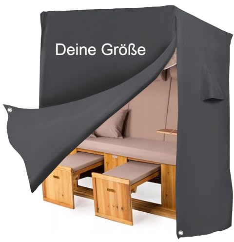 Strandkorb Schutzhülle Abdeckung auf Maß aus Cordura PU Strandkorb Hülle Wasserfest Winterfest UV Abdeckplane Strandkorbhaube in deiner Größe [131]