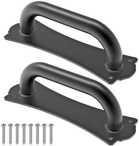 Dolibest Pull Door Handle, 20cm Barn Sliding Gate Handle 2pcs Heavy Duty Metal Internal Grab Handle Grip for Outdoor Wooden Gate/Garage/Front Door/Bathroom/Cabinet/Drawer/Closet with Hardware