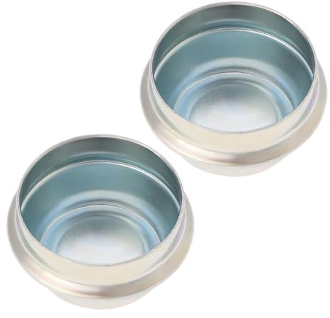 SG Store 2 Piezas Tapa de Cubo de Polvo de 40mm Cubierta de Grasa para Rueda de Remolque Placa Laminada en Frío Galvanizada Se Adapta A Bujes de Remolque