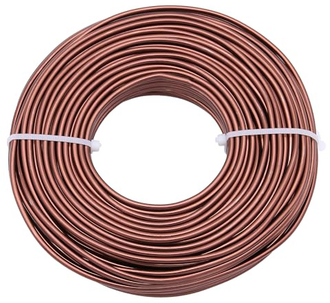 Uxney Aluminum Craft Wire,9 Gauge Copper Wire for Jewelry Making, DIY Crafts & Floral Design - Soft Bendable Metal Wire, Perfect Alternative to Copper Wire (100FT)