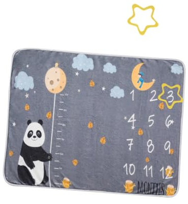 HOMSFOU 1 Satz Meilenstein-Fotodecke Auto Abdeckung Babyspielzeug Behälter Sitz Fotografie Requisiten Säuglingsfoto-Requisite monatliche Decke Neugeborenendecke Fotodecke Flanell