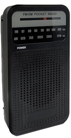 HEMEVAL® Radio a Pilas De EMERGENCIA con Funda y Auriculares Incluidos | Radio Portatil Pequeña | Transistor De Pilas | Transistor De Emergencia | Kit De Supervivencia | Transistor De Bolsillo FM y AM