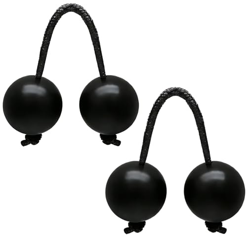 Heyumybit Aslatuas Rhythmic Ball,2 Pair Kashaka Aslatua Shaker Instrument,Music Egg Shaker,Double Gourd Percussion,Asalato Fingertip Drum Balls for Party Performance Concert