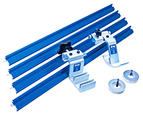 Kreg KMS8000 Precision Trak & Stops Kit - Track Guide for Miter Saw - Woodworking Saw Guide - Miter Saw Accessories - Woodworking Tools