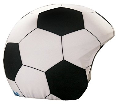 COOLCASC® Pelota de Futbol - Funda para Casco Universal - Funda Casco esquí - Personaliza tu Casco con una llamativa y Divertida Funda Protectora - Talla única - Regalos niños
