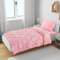 K&A Pintuck Pinch Plissee Bettbezug Bettwäsche mit Kissenbezug 80 x 80 cm mit Reißverschluss, pflegeleicht, maschinenwaschbar, weiche Mikrofaser-Bettwäsche (Rosa - 135x200 cm)