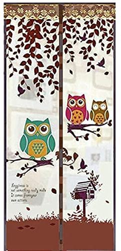 Magnetic Door Screen High Density Fly Bug Mosquito Mesh Curtain Automatically Mesh Door Nets Keeps Bugs & Mosquitoes Out, 35 * 83in, Coffee