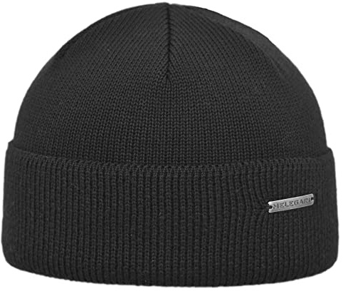 Melegari Gorro Docker Trieste | Pura Lana | Made in Italy, Negro, Talla única