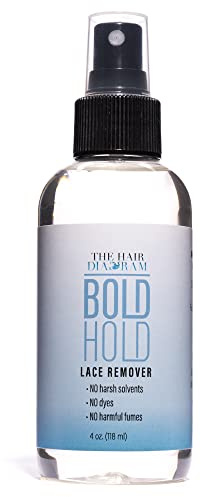 The Hair Diagram - Bold Hold Lace Remover - Bond Release Spray - Residue Removal Solution For Wigs, Extensions, & Hair Systems - Tape & Lace Glue Remover - NO Harsh Solvents, Dyes, Harmful Fumes - 4oz