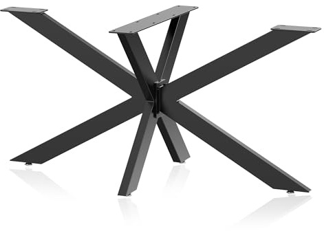 XPOtool Telaio tavolo a gambe incrociate in acciaio 71x78x150cm nero struttura tavolo a ragno