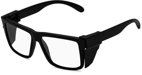 UV400 Transition Photochromic Safety Glases Blue Light Blocking ANSI Z87 Impact Approved sunglasses for men and women (Matte black)