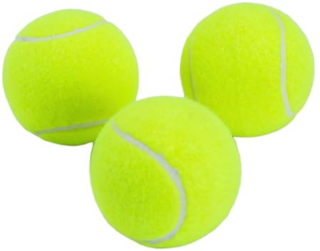 topolenashop 3 Palline da Tennis Alto Rimbalzo – Palline per Allenamento, Esercizi Tecnici, Club, Scuola e Attività Sportive all’Aperto, Rivestimento in Feltro e Nucleo in Gomma